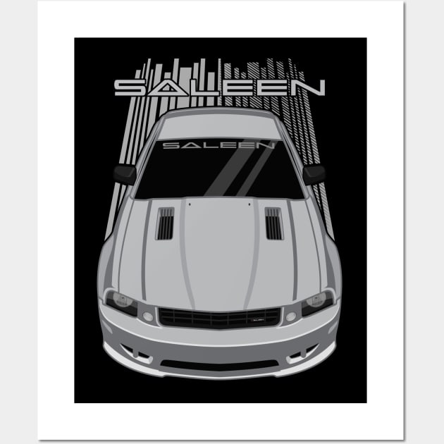 Ford Mustang Saleen 2005-2009 - Silver Wall Art by V8social